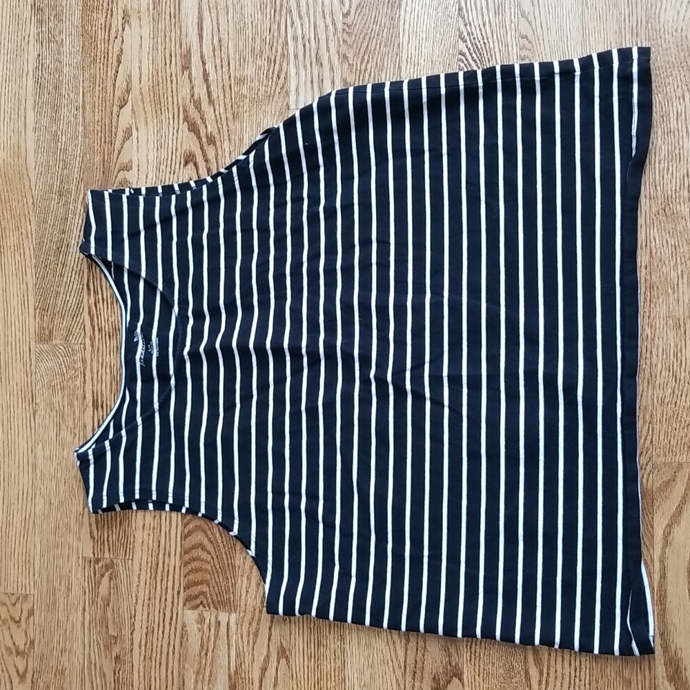 (L) Tradition Striped Cotton Blend Tank Top